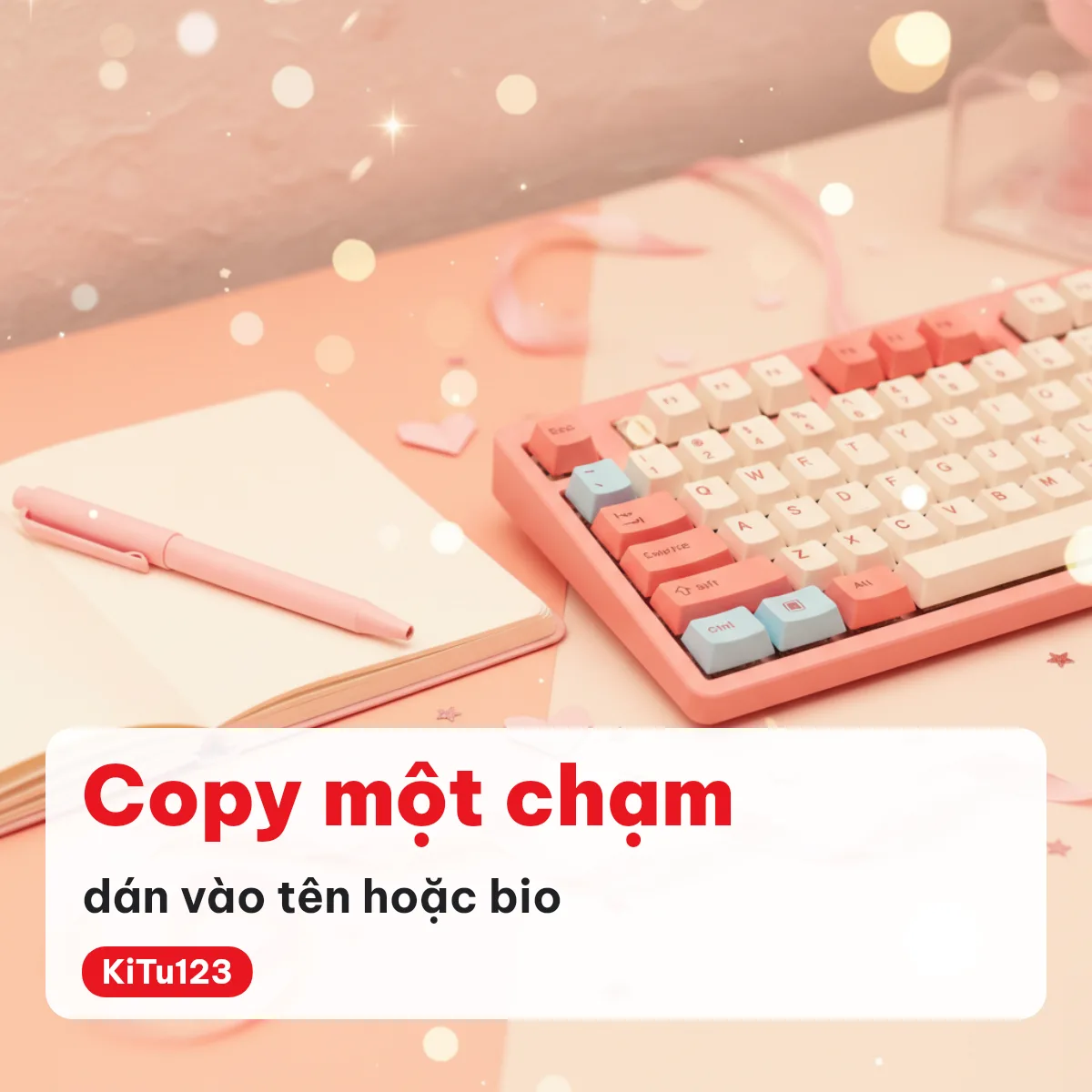 Copy kí tự con cún và dán vào tên hoặc tiểu sử