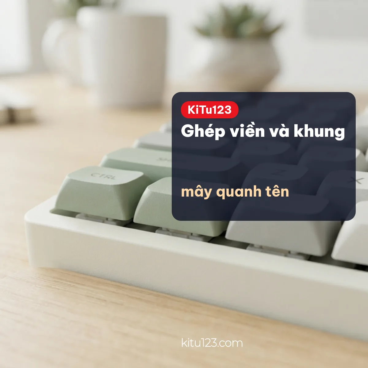 Kí hiệu mây ghép viền và khung quanh tên