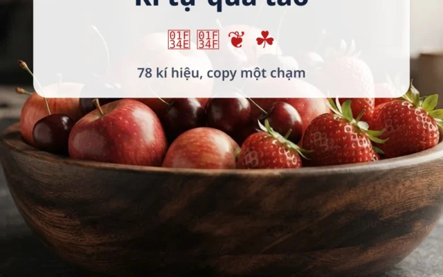 Kí tự quả táo – Copy 1 Chạm