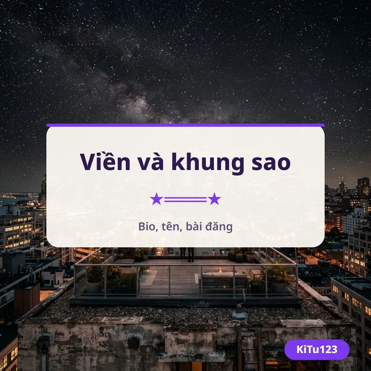Viền và khung kí tự sao cho bio