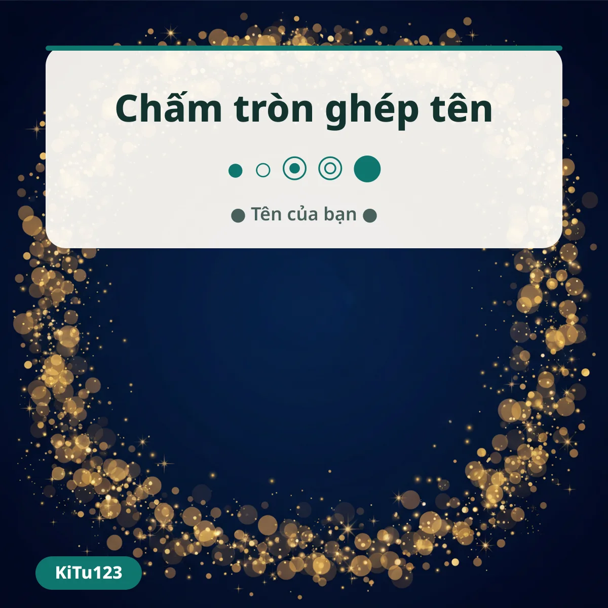 Kí tự chấm tròn ghép vào tên