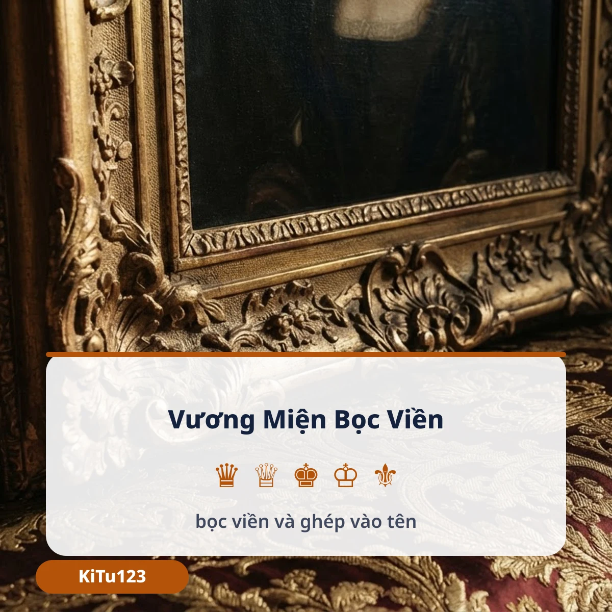 Vương miện bọc viền và ghép vào tên